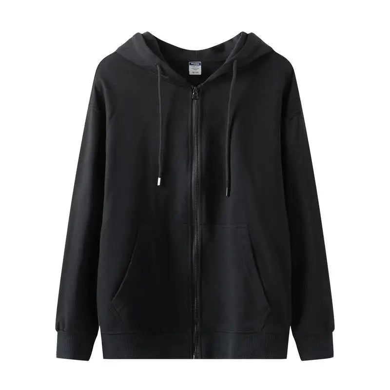 Luxencea™ Custom Oversized Zip-Up Cotton Hoodie