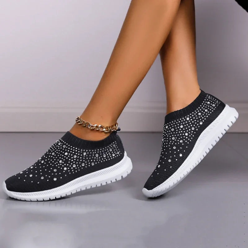 Luxencea™️ – Elegant Sparkle Comfort Sneakers