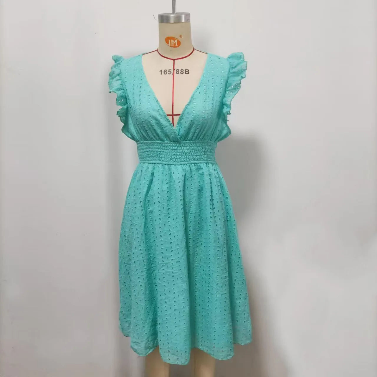 Luxencea™️ Elegant Eyelet Lace Waist-Fitted Dress