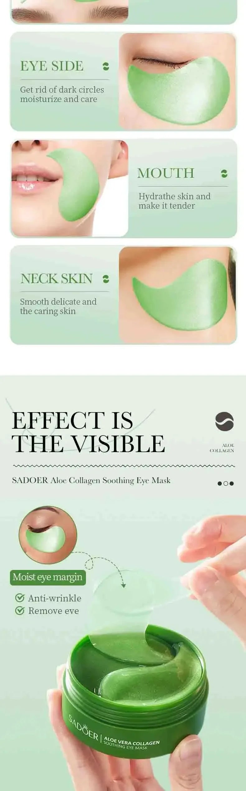 Luxencea™️ Aloe Vera Hydrating &amp; Dark Circle Eye Patches