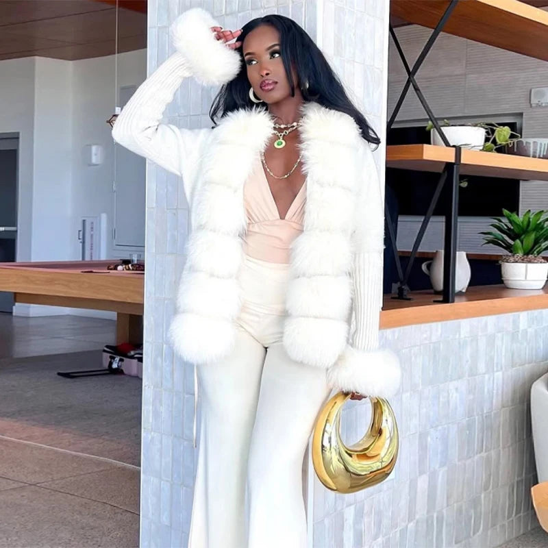 Luxencea™ 2025 Faux Fur Patchwork Women’s Jacket