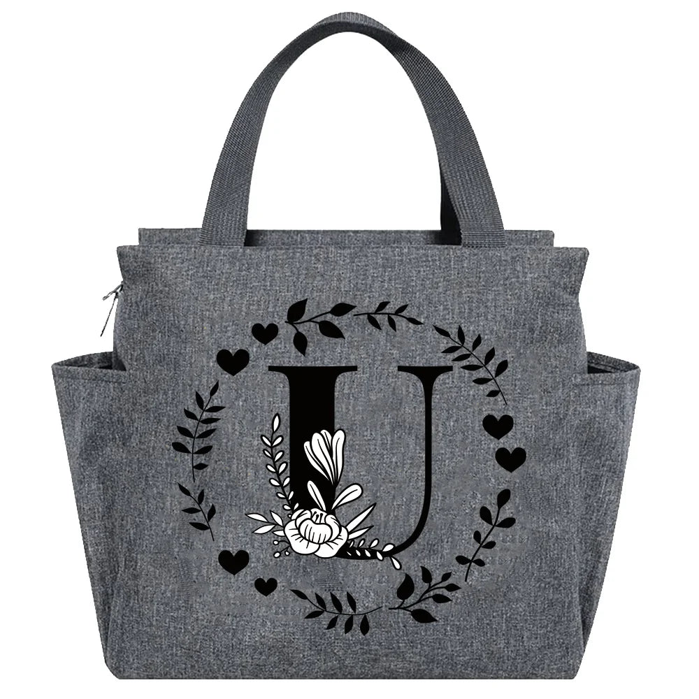 Luxencea™️ Personalized Floral Elegant Lunch Bag