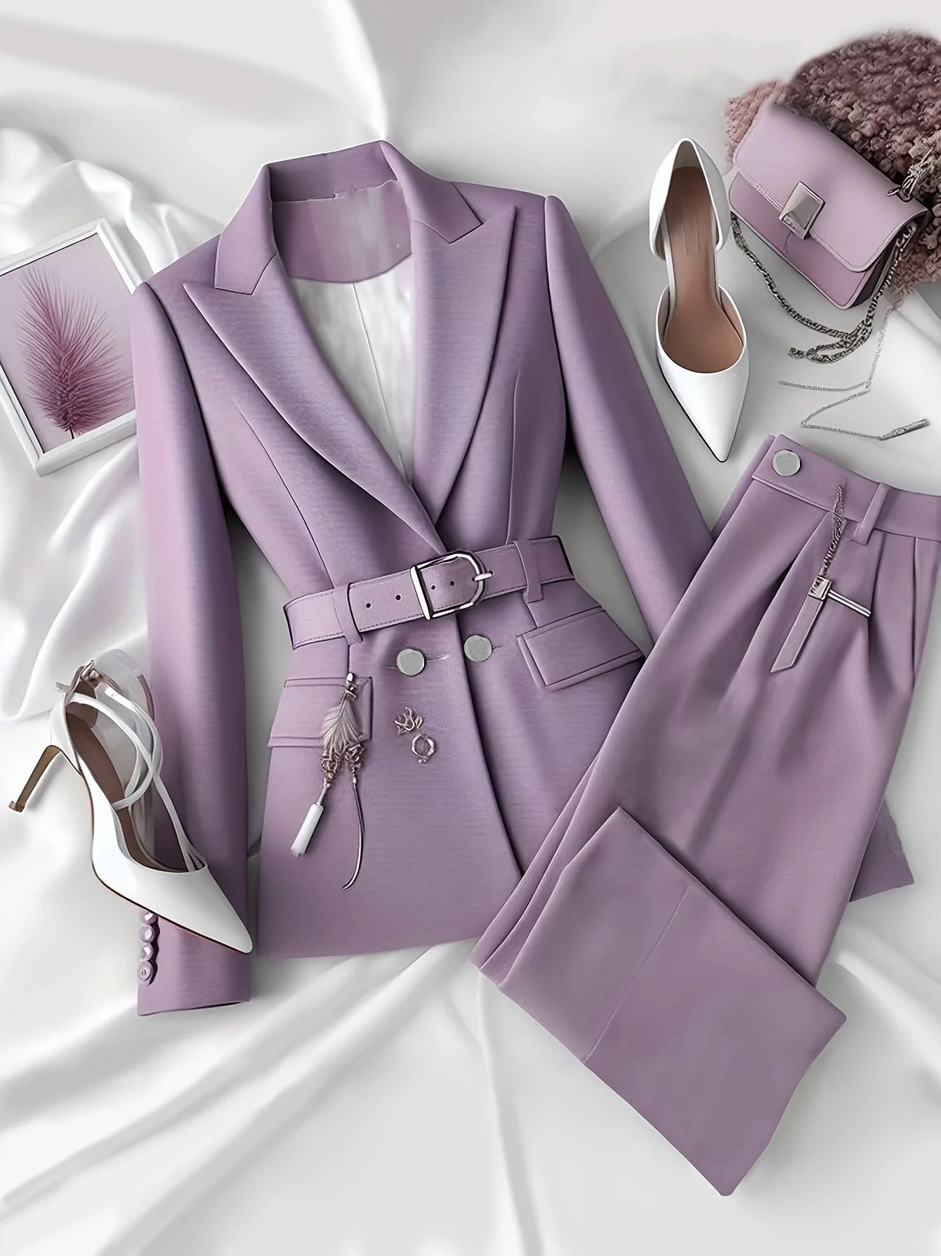 Luxencea™ Urban Elegance Two-Piece Office Suit Set