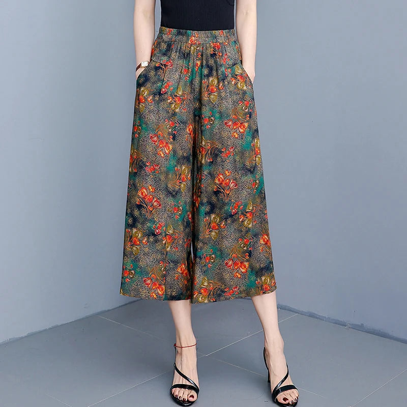 Luxencea™️ Elegant Floral Flowing Pants