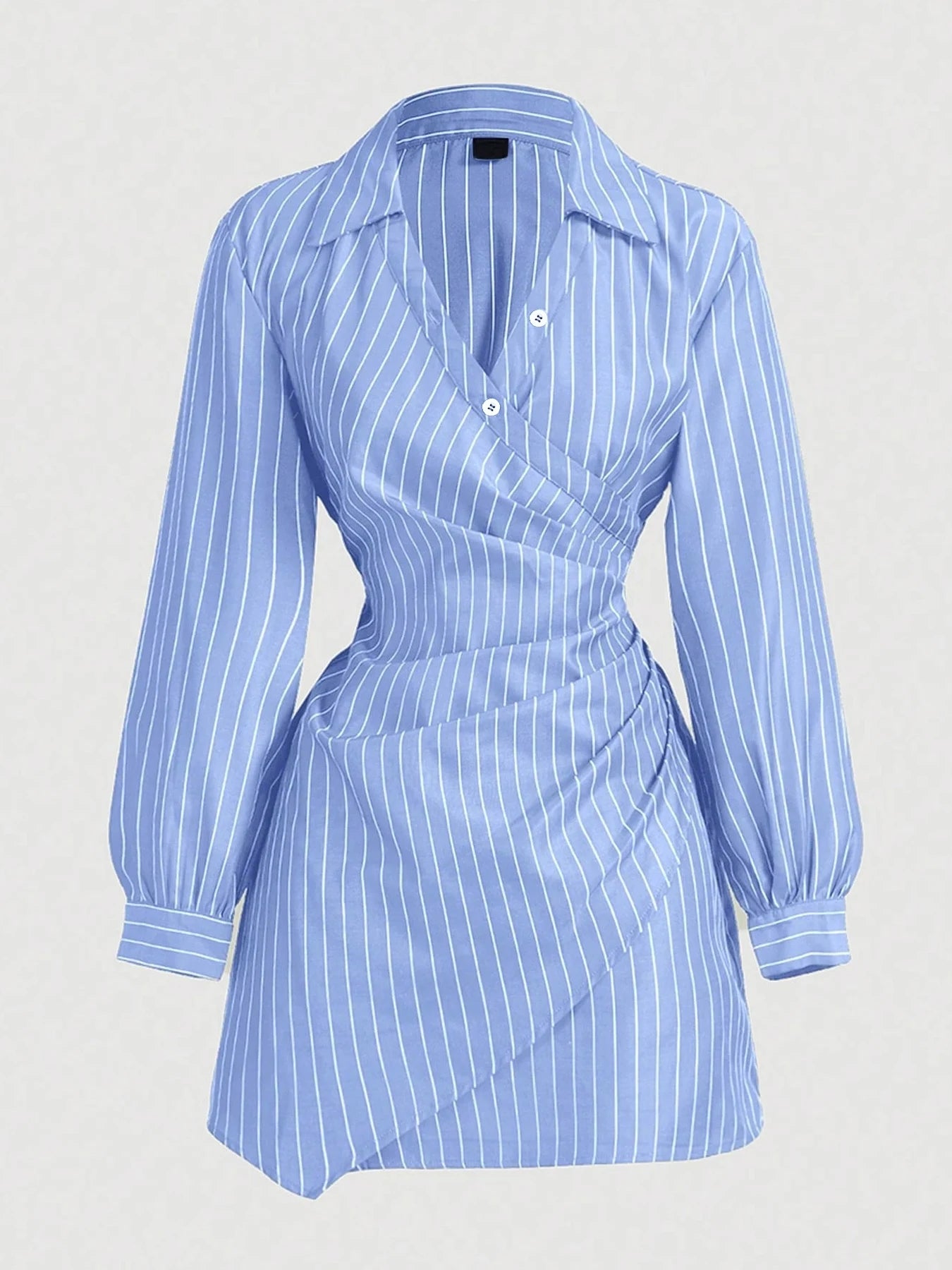 Luxencea™️ Striped Wrap Sculpting Mini Dress
