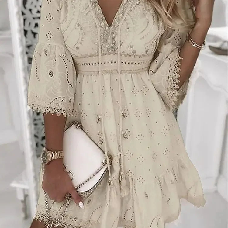 Luxencea™️ Elegant Lace Boho Dress