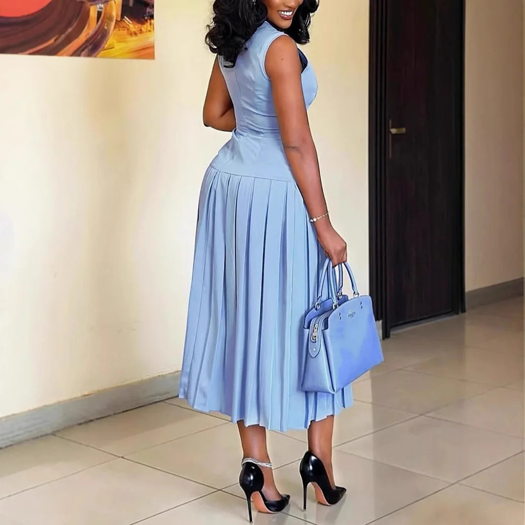 Luxencea™️ Chic Pleated Elegant Dress