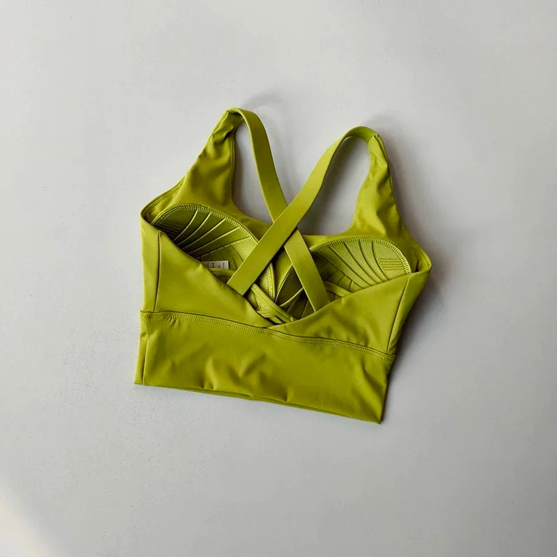 Luxencea™️ – Cross Back Support Sports Bra