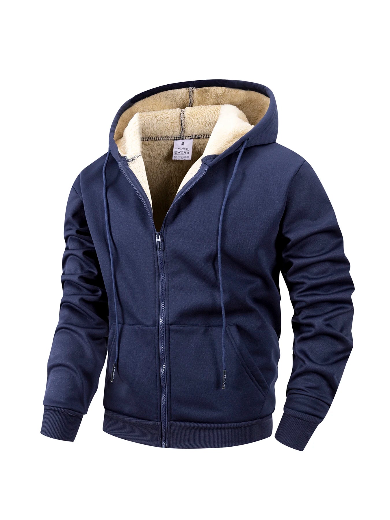 Luxencea™ Men’s Fleece-Lined Winter Zip Hoodie