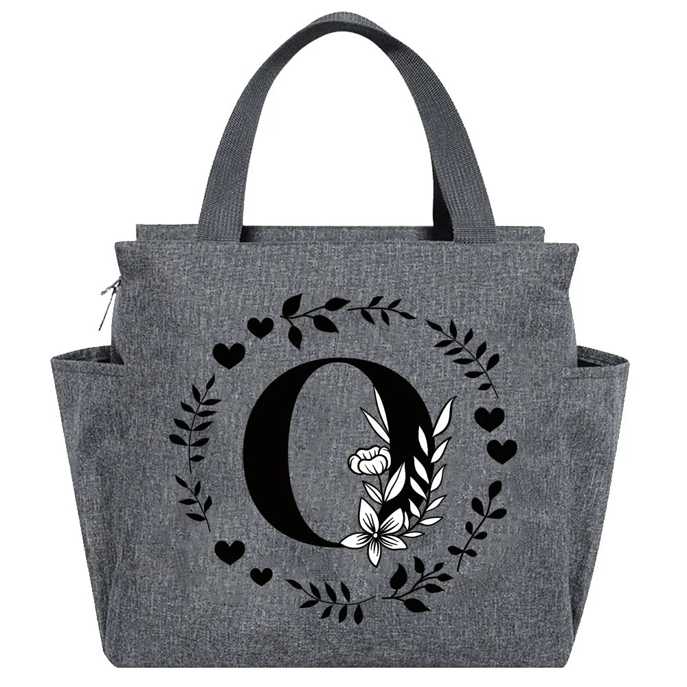 Luxencea™️ Personalized Floral Elegant Lunch Bag