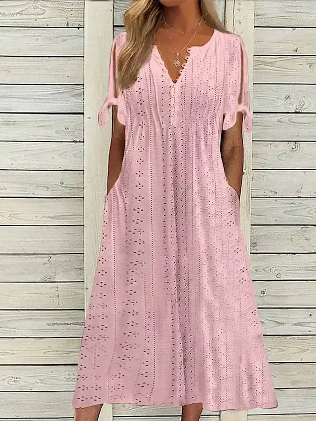 Luxencea™️ Chic Eyelet Summer Dress