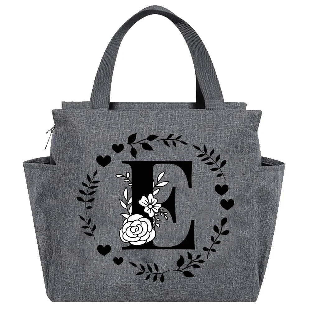 Luxencea™️ Personalized Floral Elegant Lunch Bag