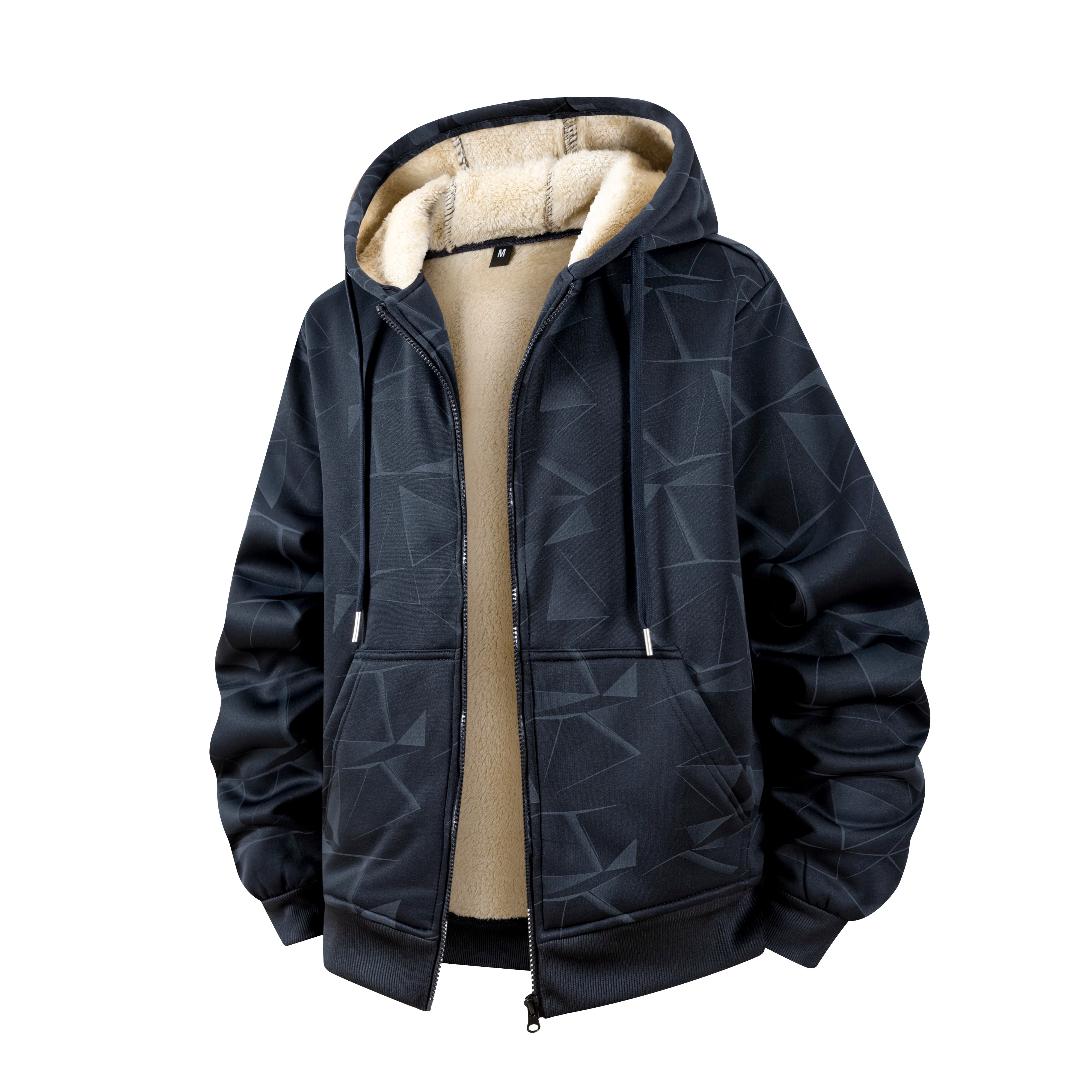 Luxencea™ Lambswool Fleece Hooded Winter Jacket for Men