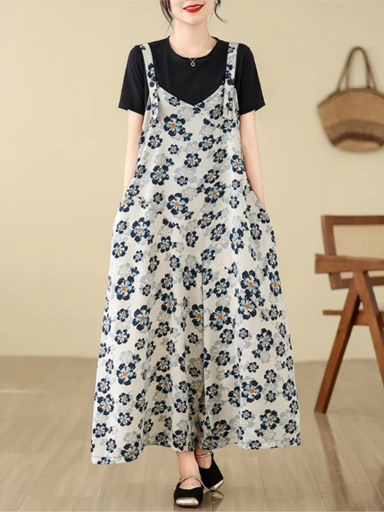 Luxencea™️ – Elegant Floral Loose Jumpsuit