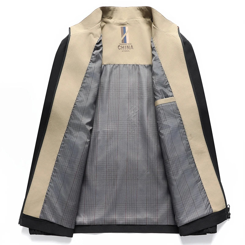 Luxencea™ Spring-Autumn Stand Collar Business Casual Jacket for Men