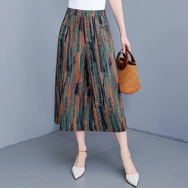 Luxencea™️ Elegant Floral Flowing Pants