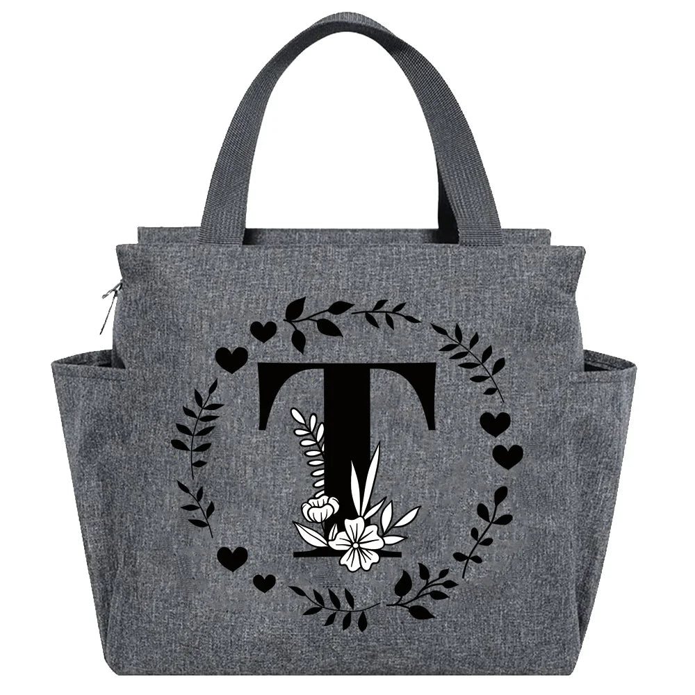 Luxencea™️ Personalized Floral Elegant Lunch Bag