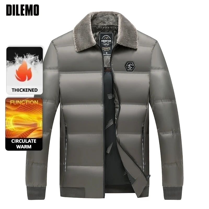 Luxencea™ Velvet-Lined Winter Puffer Parka Jacket for Men