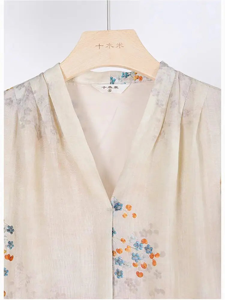 Title: Luxencea™️ Elegant Floral Boho Dress
