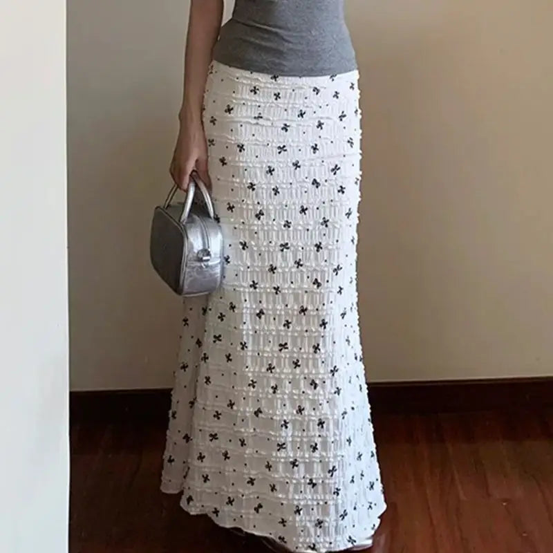 Luxencea™️ Floral Elegance Maxi Skirt