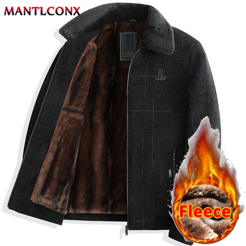 Luxencea™ Luxury Fleece-Lined Business Winter Jacket for Men