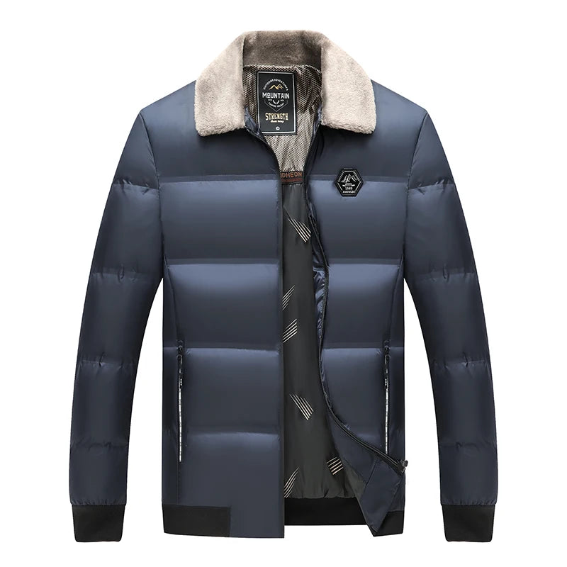 Luxencea™ Velvet-Lined Winter Puffer Parka Jacket for Men