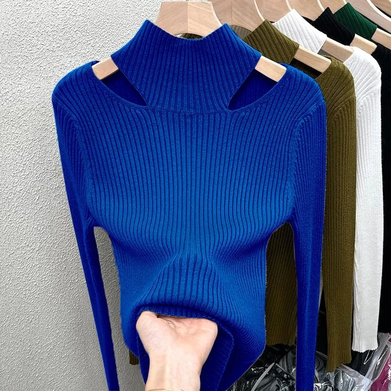 Luxencea™ Cut-Out Elegance Sweater