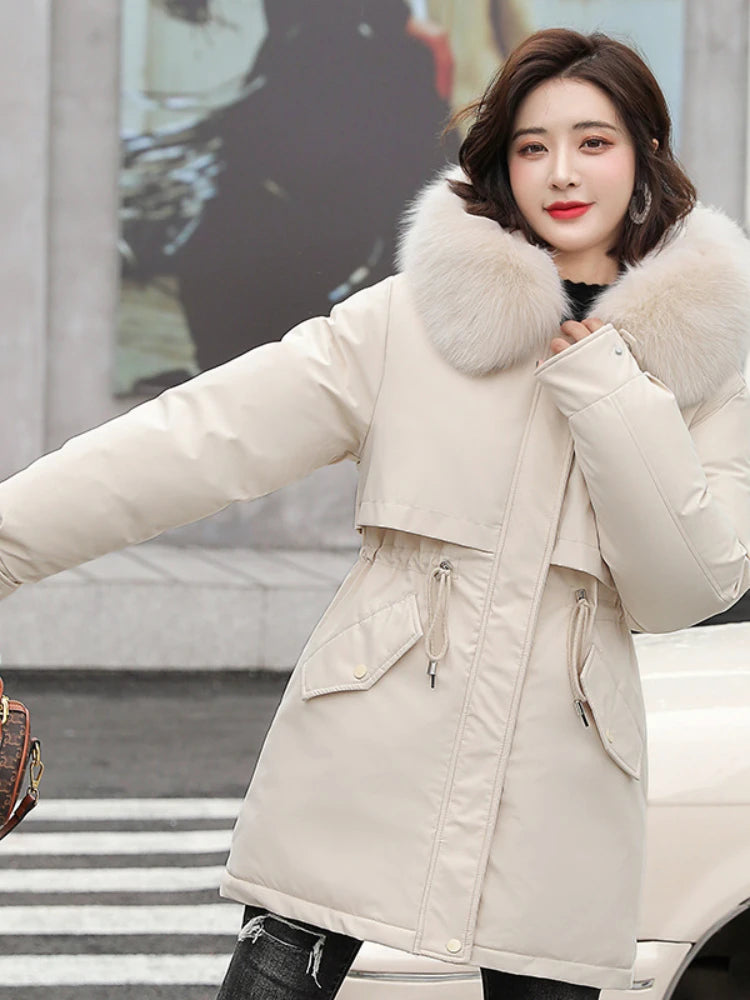 Luxencea™ Fur Collar Hooded Long Winter Parka