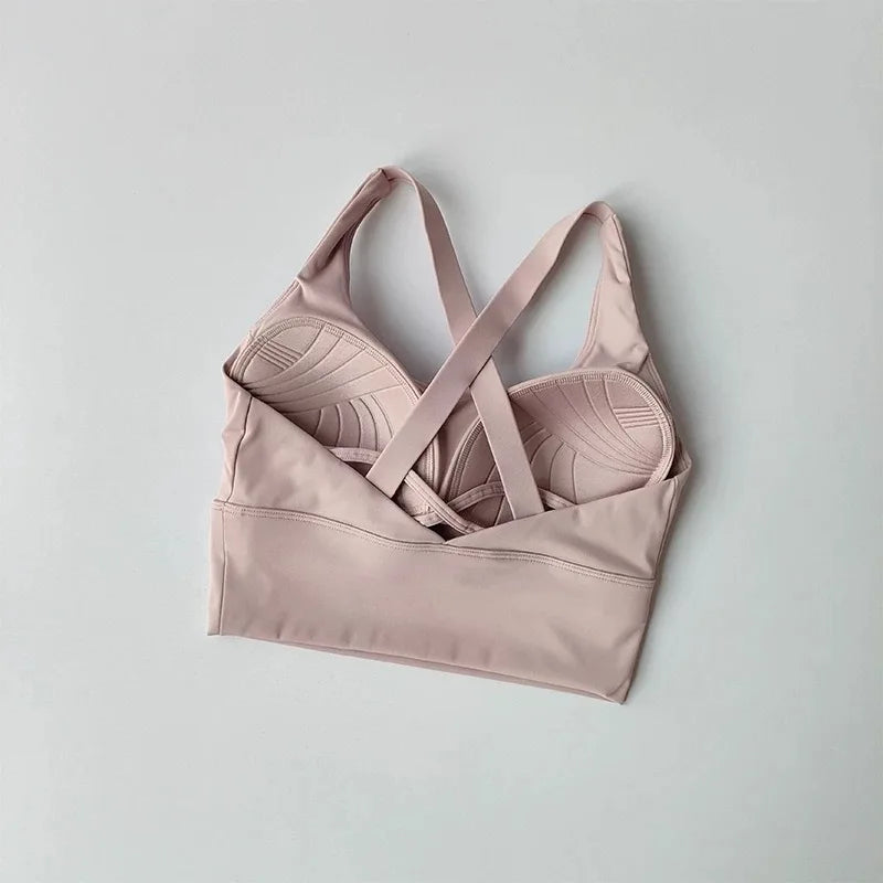 Luxencea™️ – Cross Back Support Sports Bra