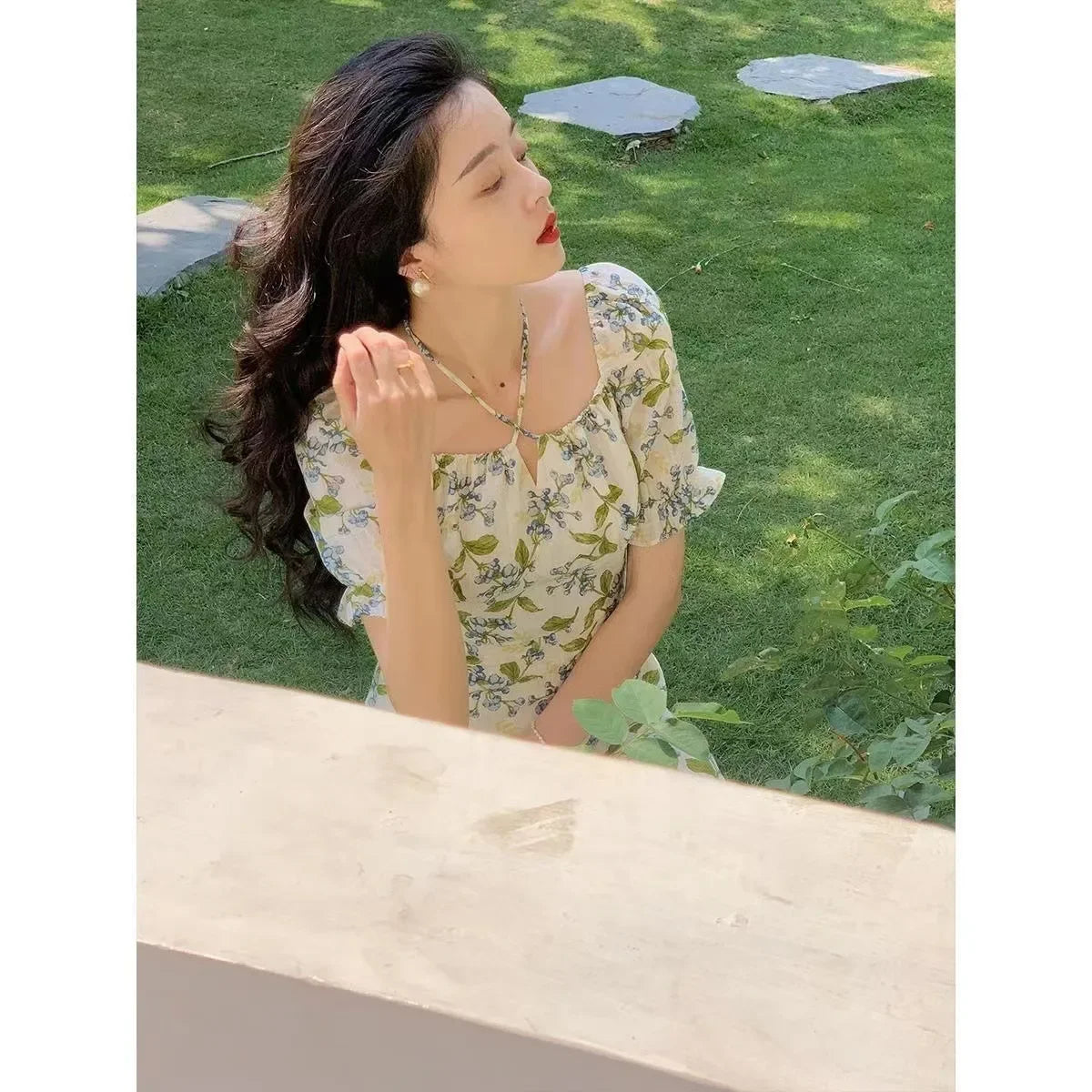 Luxencea™️ Soft Floral Elegant Dress