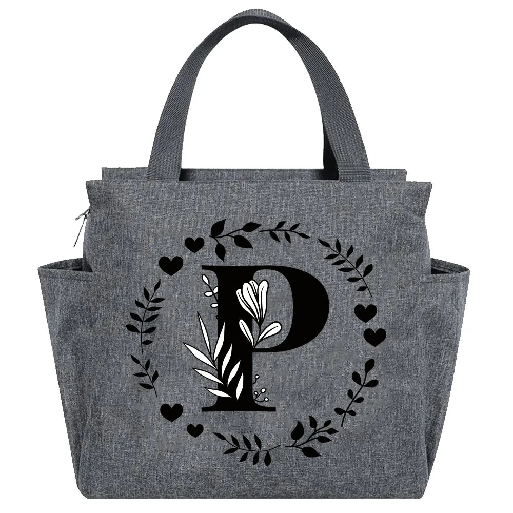 Luxencea™️ Personalized Floral Elegant Lunch Bag