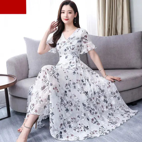 Luxencea™️ Elegant Floral Flow Dress
