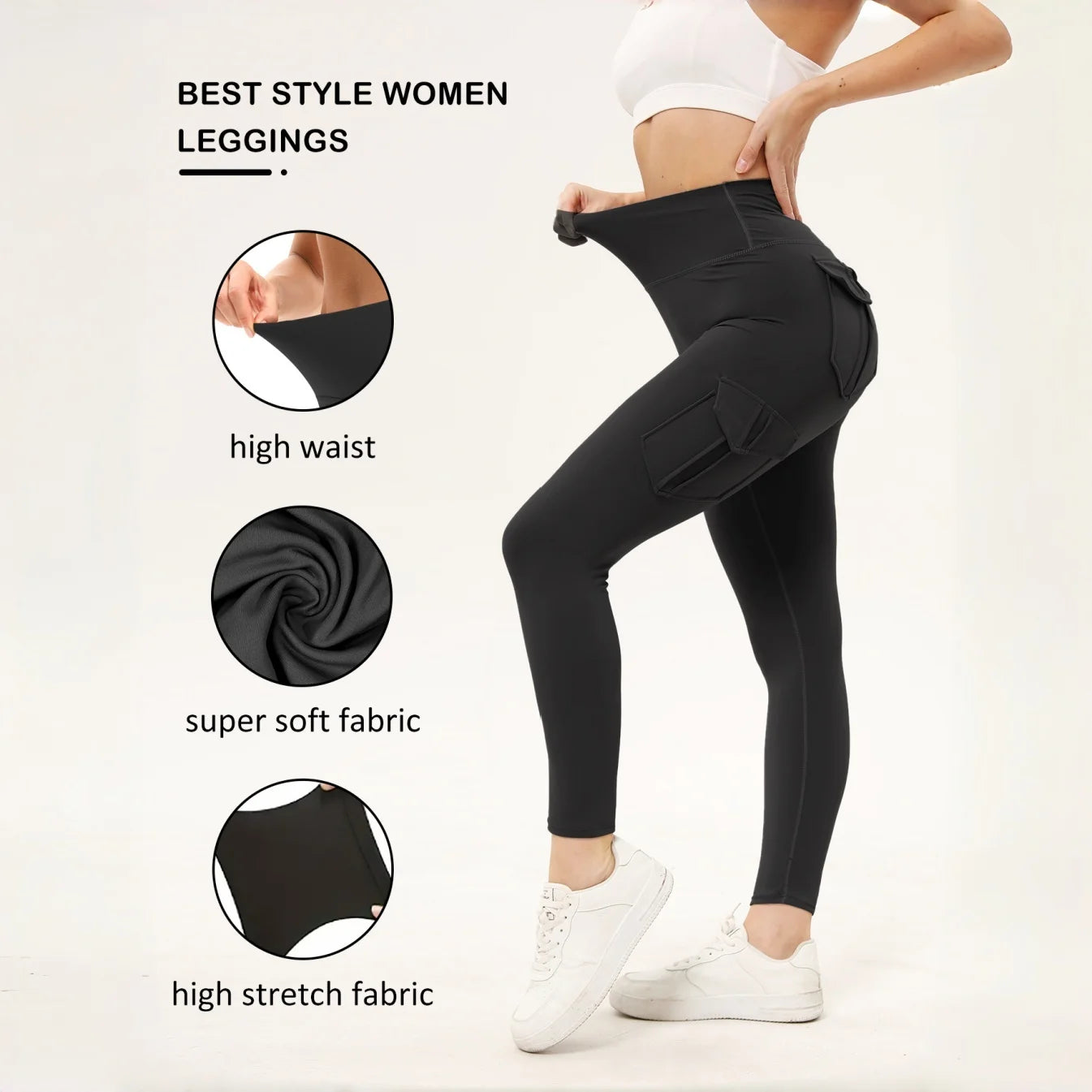 Luxencea™️ – High-Waist Sculpting Cargo Leggings