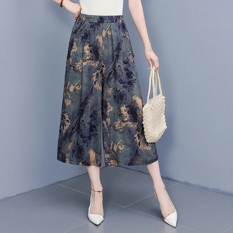 Luxencea™️ Elegant Floral Flowing Pants