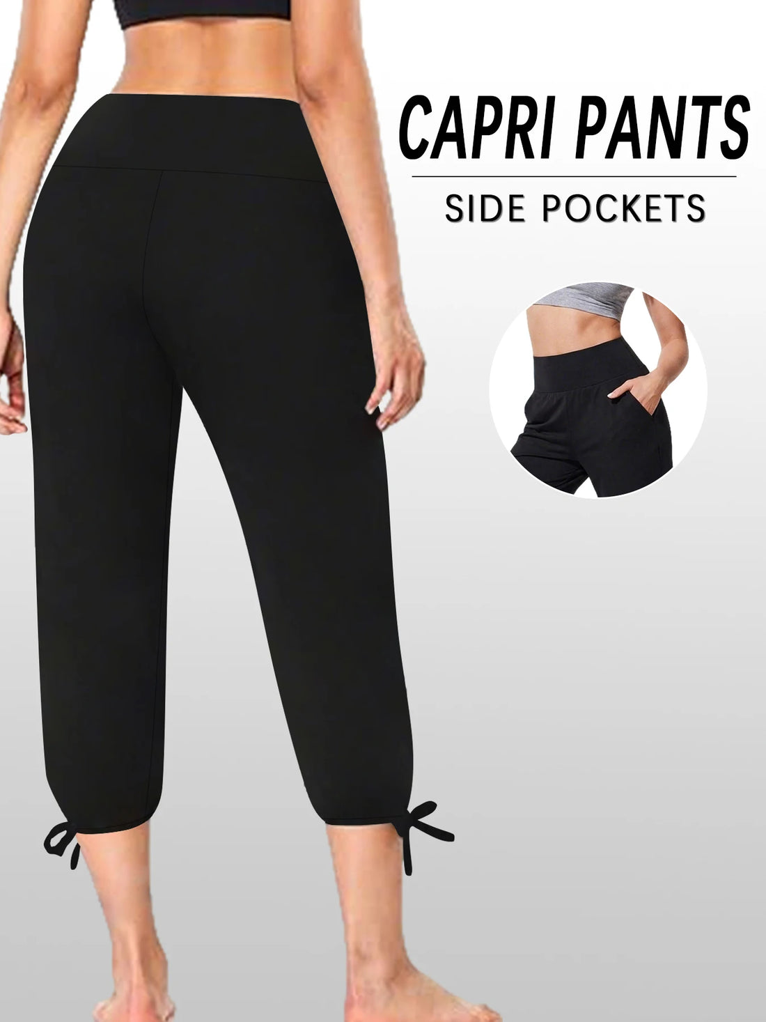 Luxencea™️ Elegant Comfort Capri Pants with Pockets
