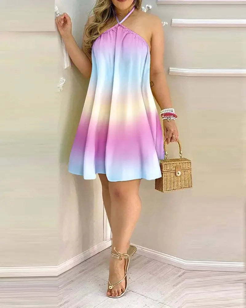 Luxencea™️ Tropical Halter Summer Dress