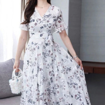 Luxencea™️ Elegant Floral Flow Dress