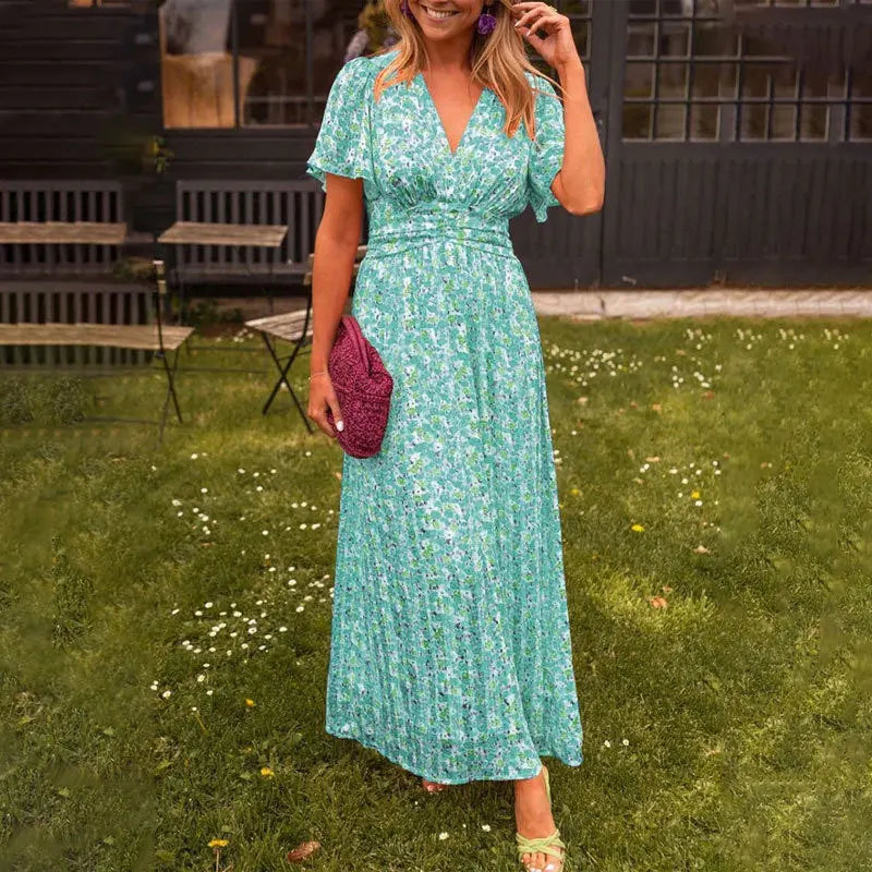 Luxencea™️ Elegant Floral Maxi Summer Dress