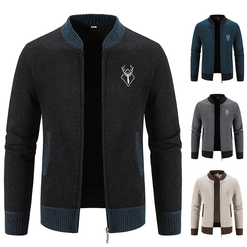 Luxencea™ Autumn-Winter Knit Baseball Sweater Jacket