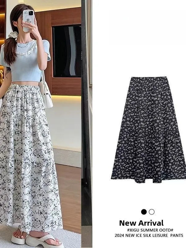Luxencea™️ Elegant Boho Floral Maxi Skirt