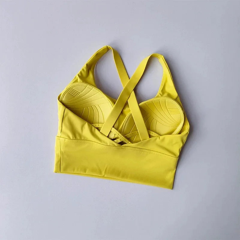 Luxencea™️ – Cross Back Support Sports Bra