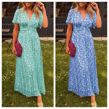 Luxencea™️ Elegant Floral Maxi Summer Dress