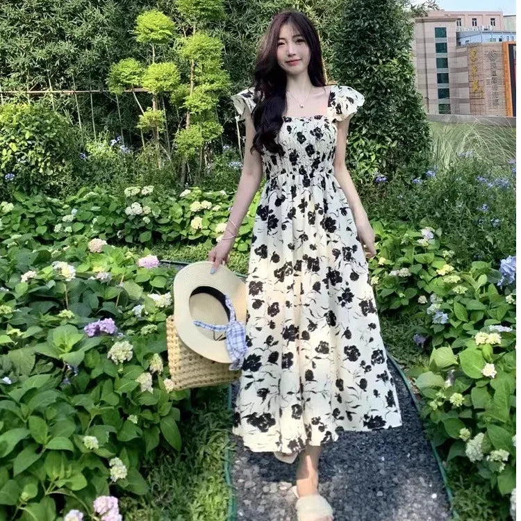 Luxencea™️ Floral Garden Elegance Dress
