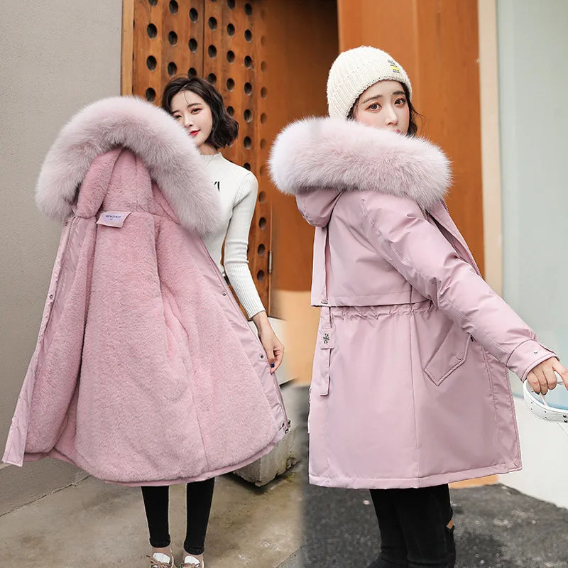 Luxencea™ Fur Collar Hooded Long Winter Parka