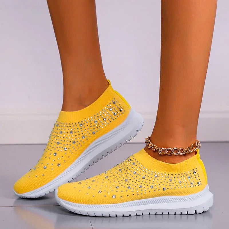 Luxencea™️ – Elegant Sparkle Comfort Sneakers