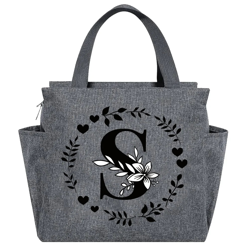 Luxencea™️ Personalized Floral Elegant Lunch Bag