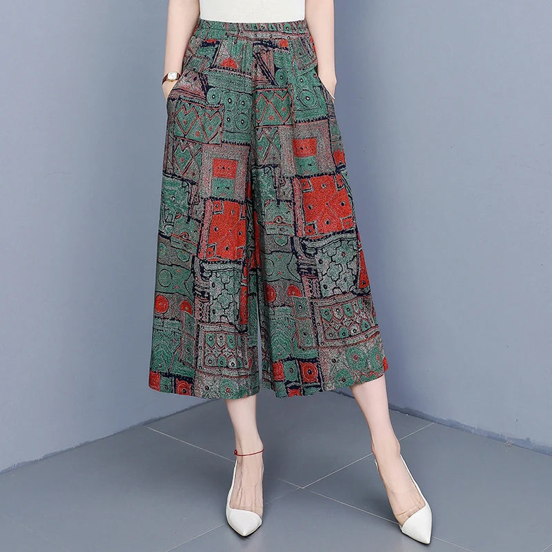 Luxencea™️ Elegant Floral Flowing Pants