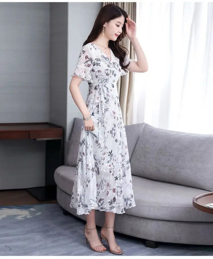 Luxencea™️ Elegant Floral Flow Dress