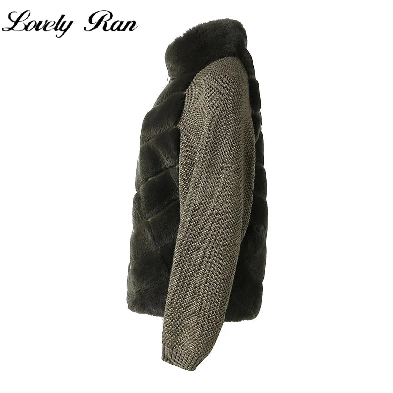 Luxencea™ 2025 Faux Fur Patchwork Women’s Jacket