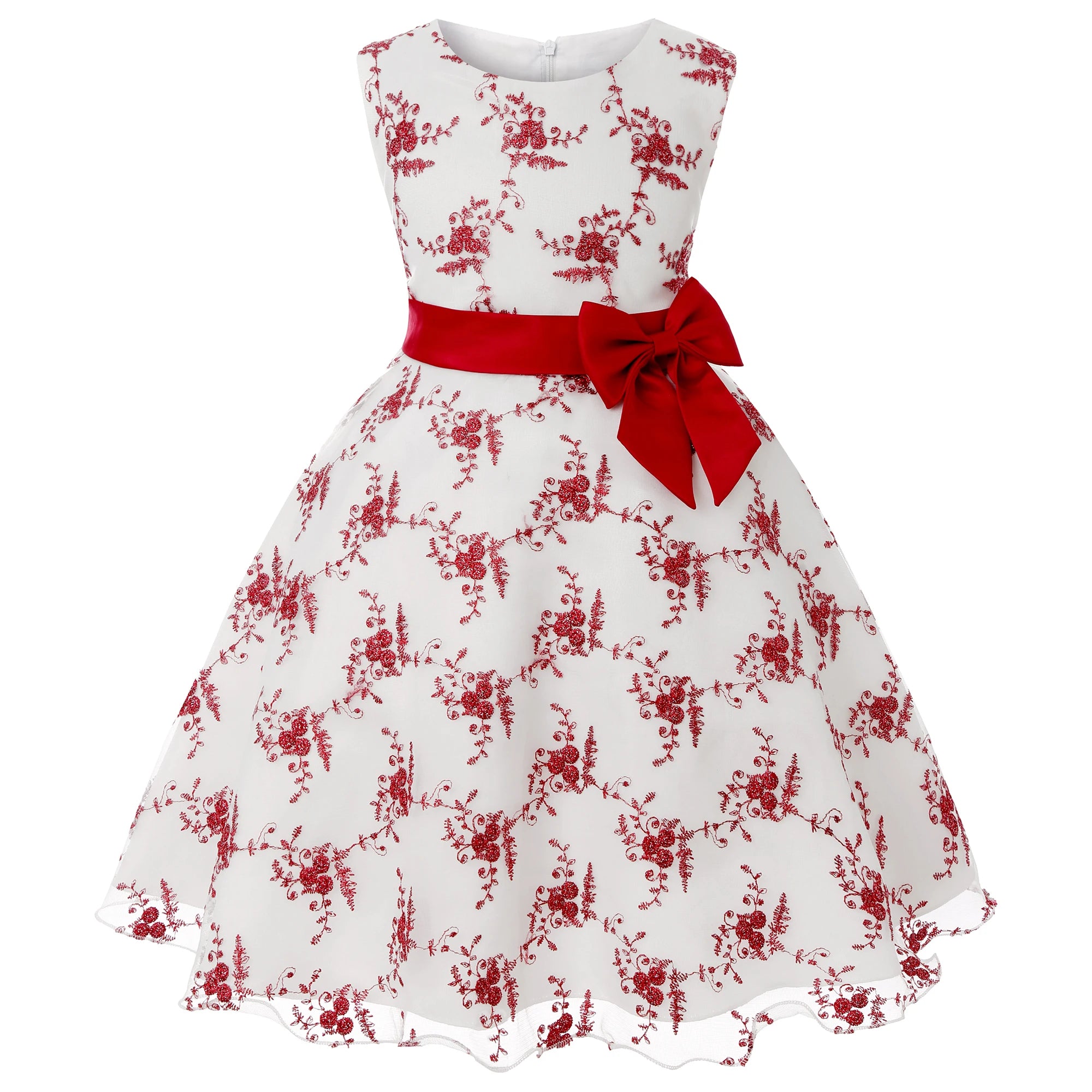 Luxencea™️ Red & White Princess Elegance Dress